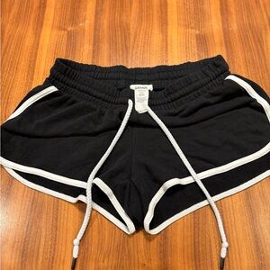 Garage Women's Black Athletic Shorts with White Trim